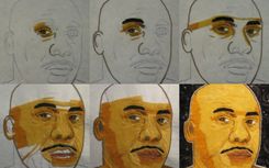 Commission Seed Bead Embroidered Portraits 2 small