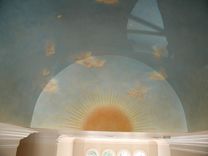 Sky Mural With Gold Leaf Stars By Visionary Mural Co. 1 small
