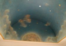 Sky Mural With Gold Leaf Stars By Visionary Mural Co. 2 small