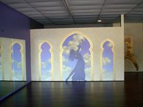 Dance Studio Mural With 3d Decorations And Metallic Silhouettes By Visionary Mural Co. 5 small