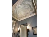 Gray Sky Mural On Canvas With Gold Leaf Accents 1 small