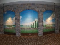 Italian Golf Course Mural In Florida By Visionary Mural Co. 4 small