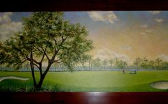Florida Golf Course Mural On Canvas By Visionary Mural Co. 5 small
