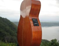 Pinol Guitars And Ukuleles Om-000 Body Style Solid Honduran Mahogany (Free  Shipping) 2 small