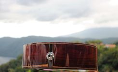 Pinol Guitars And Ukuleles Style Om-000  Solid Cocobolo Rosewood Body / Mahogany Top (Free Shiping) 8 small