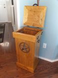 Rustic Wood Trash Can 2 small