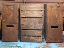 Stackable Wooden Crates, Beer Crates, Rustic Crates 1 small