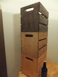 Stackable Wooden Crates, Beer Crates, Rustic Crates 3 small