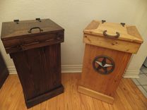 Rustic Wood Trash Can 11 small