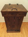 Rustic Wood Trash Can 14 small