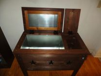 Rustic Wood Cooler, Ice Chest, 90qt 2 small