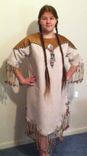 American Native Dress/ Genuine Leather Trim 3 small