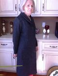 Herringbone Wool Blend Long Dress Coat 1 small