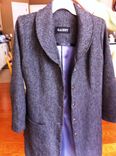 Herringbone Wool Blend Long Dress Coat 3 small