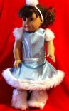 American Doll Clothes Fit Most 18 Inch Dolls Body Suit Dress...Headband...Fur Boots 1 small