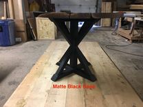 Walnut & Resin Round Trestle 4 small