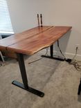 Height Adjustable African Mahogany Desk 3 small