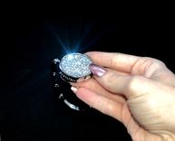 Crystallized Handbag Hook Purse Table Holder Bling Genuine European Crystals Bedazzled 2 small