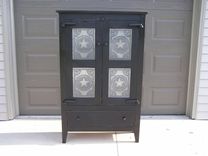 Primitive Tin Front Pie Safe (4 Panel) 1 small