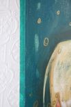 Large Original Acrylic Painting, 20x30 Elephant & Lotus 3 small