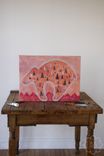 Medium Original Acrylic Painting, "Tribal Bear" 20x16 4 small