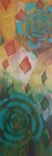 Original Acrylic Painting, Abstract Art (10x30) "Fly A Kite At Night" 1 small