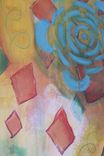 Original Acrylic Painting, Abstract Art (10x30) "Fly A Kite At Night" 2 small