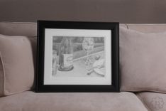 Original Realistic Pencil Drawing (14x11) "Tableau" 3 small