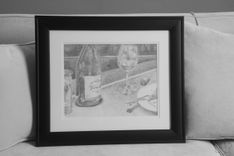 Original Realistic Pencil Drawing (14x11) "Tableau" 5 small