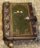 Hand Tooled Leather Journal With A Reptilian Attitude 1 small