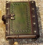 Hand Tooled Leather Journal With A Reptilian Attitude 3 small
