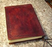 Handcrafted Leather Journal With Embossed Ankh 2 small