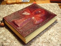 Handcrafted Leather Journal With Embossed Ankh 3 small