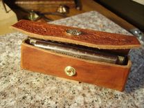 Handcrafted Leather Harmonica Cases 5 small