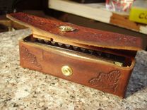 Handcrafted Leather Harmonica Cases 3 small
