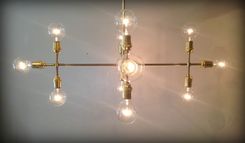 Modern Contemporary Light Sculpture - Multiple Light Edison Bulb Chandelier Lamp 3 small