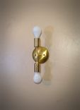Modern Mid Century Minimalist Wall Mount Light Raw Brass Loft Sconce 3 small
