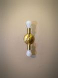 Modern Mid Century Minimalist Wall Mount Light Raw Brass Loft Sconce 2 small