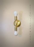 Modern Mid Century Minimalist Wall Mount Light Raw Brass Loft Sconce 1 small