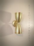 Modern Mid Century Wall Mount Light Raw Brass Loft Sconce 3 small