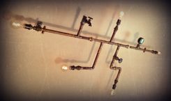 Copper Wall Art Light Sculpture 3 small