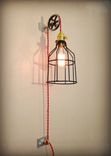 Industrial Reclaimed Pulley Wall Edison Loft Light 1 small