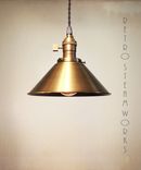 Antiqued Brass Pendant Edison Loft Lamp 1 small