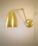 Adjustable Articulating Wall Mount Art Light Brass And Nickel Loft & Gallery Sconce 1 small