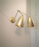 Adjustable Articulating Wall Mount Art Light Brass And Nickel Loft & Gallery Sconce 1 small
