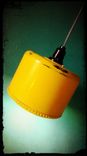 Reclaimed Yellow Ceiling Fan Housing Upcycled Hanging Pendant Lamp 1 small
