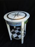 Hand Painted Southern California Themed Accent Table 2 small