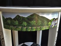 Hand Painted Southern California Themed Accent Table 5 small