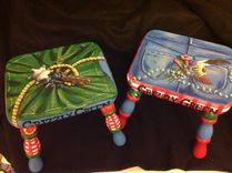Create Your Own Custom Hand Painted Footstool 1 small