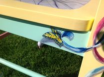 Hand Painted Trompe L'Oeil Accent Chair 3 small